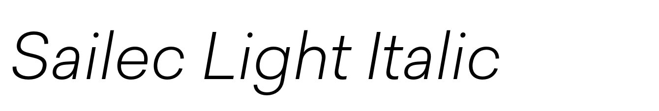Sailec Light Italic